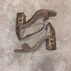 SAM EDELMAN SNAKESKIN HEELS